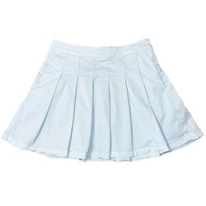 American Eagle Women’s Pleated Chambray Skirt Sz 8 Light Blue Preppy School Girl